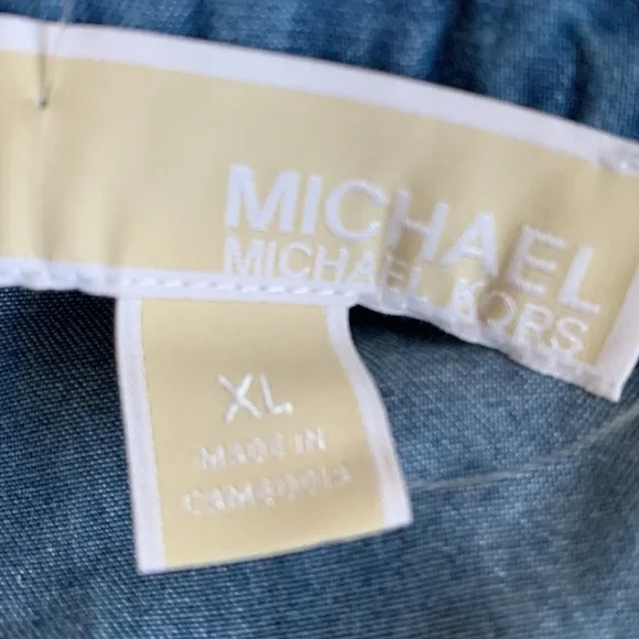 NWT MICHAEL KORS TIE FRONT SLEEVELESS TOP. - Picture 4 of 4